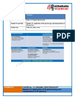 Application of IR Spectroscopy and Interpretation of IR Spectrum