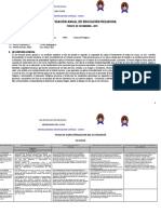 PLANIFICACIÓN ANUAL 2do DE EDUCACIÓN RELIGIOSA