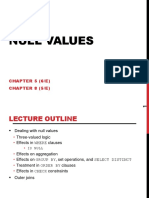 Null Values: CHAPTER 5 (6/E) CHAPTER 8 (5/E)