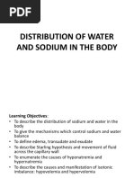 Water and Sodium Balance