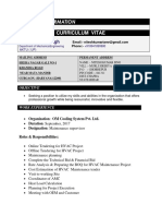 Curriculum Vitae: Contact Information