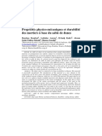 Propriétés Physico-Mécaniques Et Durabilité