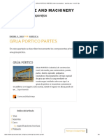 GRUA PORTICO PARTES - Sobre Neumaticos - Puente Grua - Movil - Fija