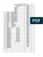 Ba Monthly Checklist Rig 76: Date: Feb