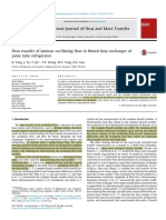 2014 K Tang Heat Transfer of Laminar Oscillating Flow in Finned Heat Exchanger of Pulse Tube Refrigerator