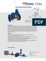 Valvula Sostenedora de Presion Serie 800 Sotermic