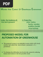 Monitor and Control of Greenhouse Environment