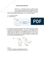 Ejercicios para Resolver Diseño Reactor