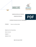 Actividades de Operación, Inversión y Financiamiento