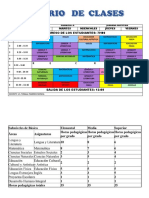 Horario de Clases 3ro A