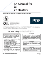 Instruction Manual For Residential Gas Water Heaters