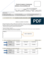 Prueba de Lenguaje y Comunicación Abril