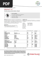 Makrolon UV: Solid Polycarbonate Sheet