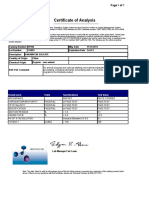 Certificate of Analysis Page 1 of 1