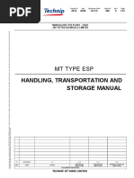 Handling, Transportation and Storage Manual: MT Type Esp