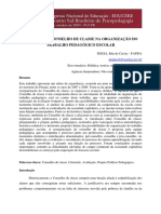 PIZOLI, 2009. A Função Do Conselho de Classe Na Organização Do Trabalho Pedagógico Escolar