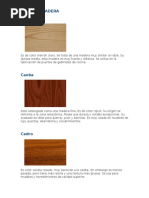 Tipos de Madera