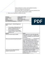 Student Questionnaire