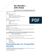 Prepatellar Bursitis - Housemaid's Knee