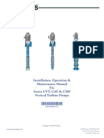 IOM-0000-CVT: Installation, Operation & Maintenance Manual For Series CVT, CAF & CMF Vertical Turbine Pumps