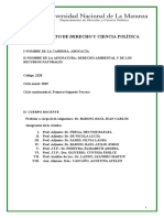 Derecho Ambiental Programa 2019