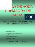 Cedula y Demanda de Agua