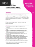 Prevention of Mother-To-Child Transmission of Syphilis: Standards