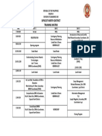 Training Matrix-DRRM Sip. North