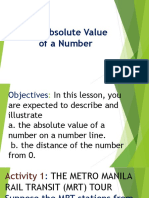 The Absolute Value of A Number