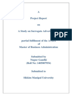 A Project Report On A Study On Surrogate Advertisement