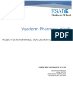 Vyaderm Pharmaceuticals: Project For Performance, Measurement & Control Systems