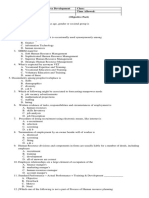 Subject: Human Resource Development Class: Total Marks: 48 Time Allowed: (Objective Part) Encircle The Right Option