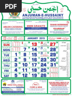 Anjuman e Hussaini Calendar, 2019