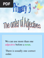 P3 - The Order of Adjectives