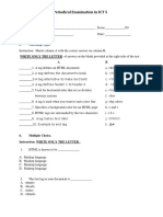 4 Periodical Examination in ICT 5: I. Matching Type