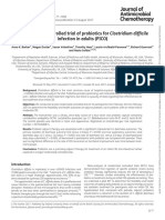 A Randomized Controlled Trial of Probiotics For Clostridium Dif Cile Infection in Adults