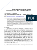 Relationship Between Coral Reef Ecosystem and Coral Fish Communities in Unggeh Island, Central Tapanuli Regency