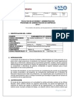 Syllabus Fundamentos de Administración 2019-1 V3 PDF