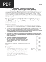 Condensate Collection (CCA/CCAF/CCM) and Steam Distribution (MSD/SMSD) Manifolds Installation, Operation and Maintenance Instructions