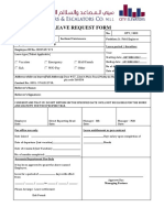 Leave Request Form: Vacation Emergency HAJ/Umrah Sick W/O Pay Other