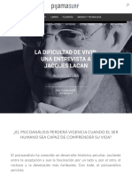 La Dificultad de Vivir: Una Entrevista A Jacques Lacan