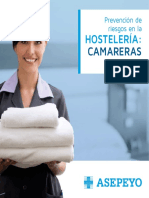 R6E17099 Folleto Prevención de Riesgos en La Hostelería. Camareras de Piso Asepeyo