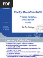 Product and Process Validation Training