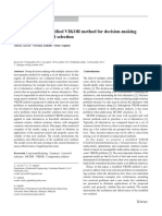 Application of A Modified VIKOR Method For Decision-Making Problems in Lean Tool Selection