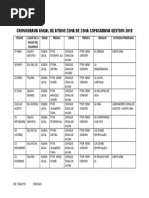 Cronograma de Actividades de Ayuno Zonal.