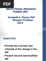 Institutional Research Format 2