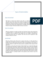 Types of Faults Incables: Open Circuit Fault