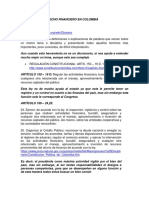 Concepto de Derecho Financiero en Colombia