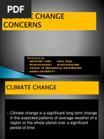 Climate Change Concerns