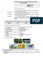 Evaluación Guia Taxonomia Sexto - Biologia